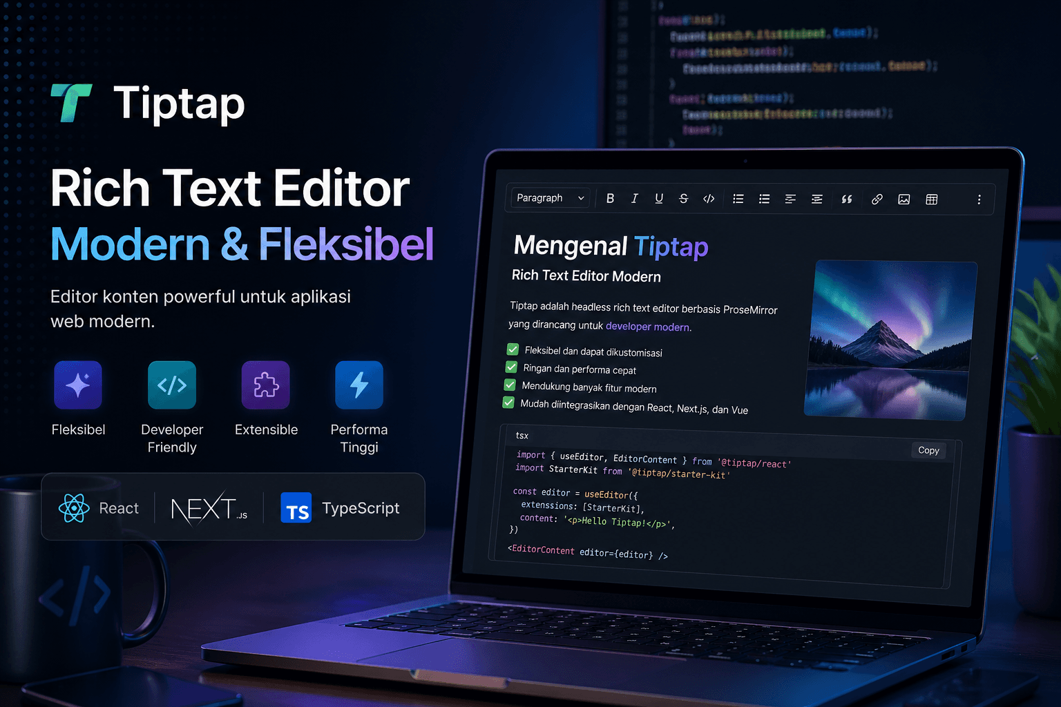 Tiptap: Rich Text Editor Modern untuk Pengembangan Aplikasi Web
